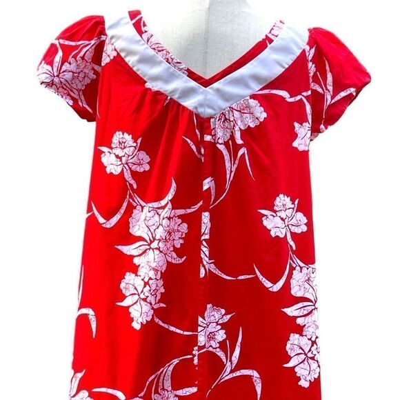 Vintage Hilo Hattie Womens Hawaiian Maxi Dress Mu Mu Loungewear Porch Dress - Picture 9 of 12